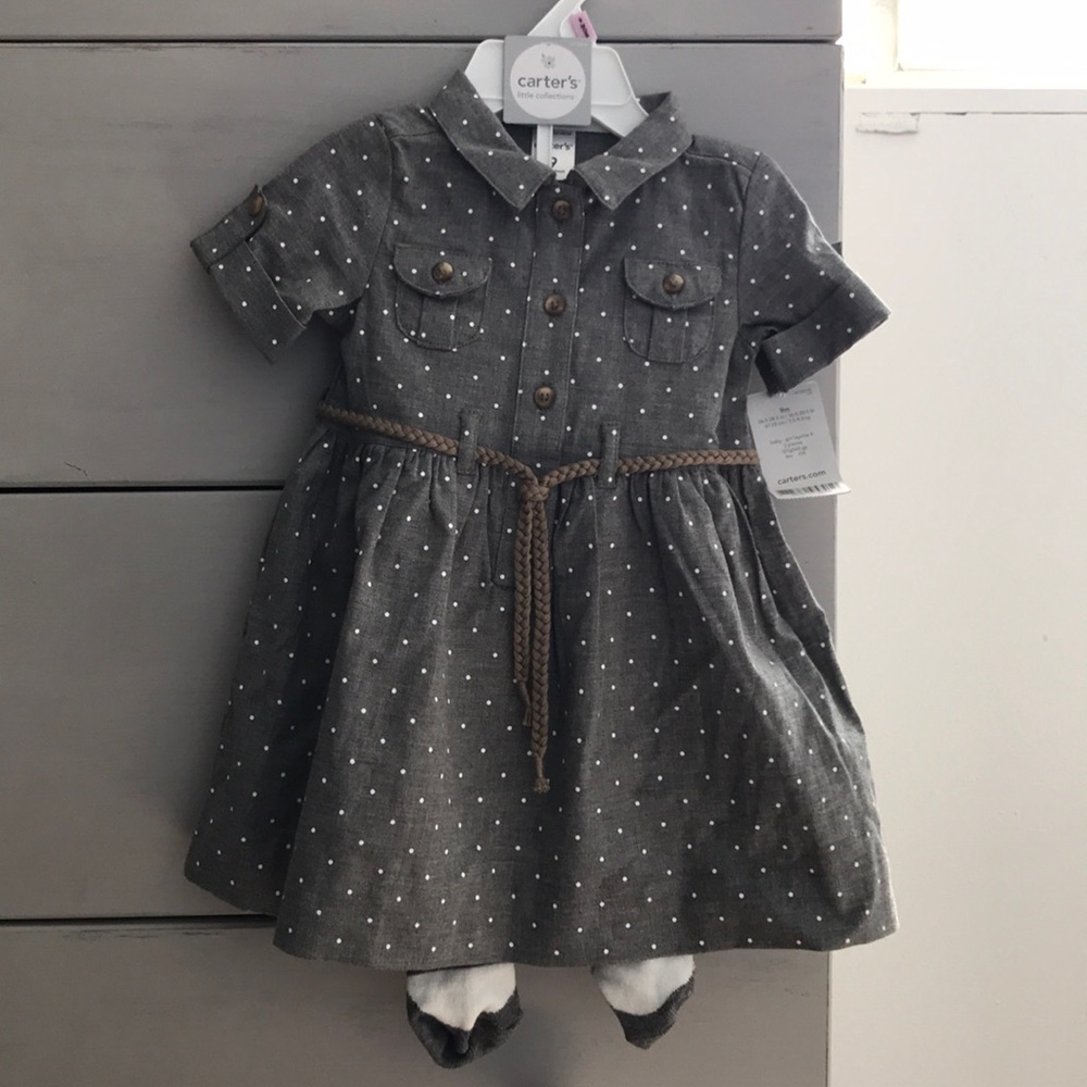 NWT Carters girls dress with tights